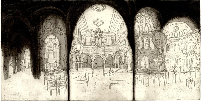 Radierung glaubensstaetten